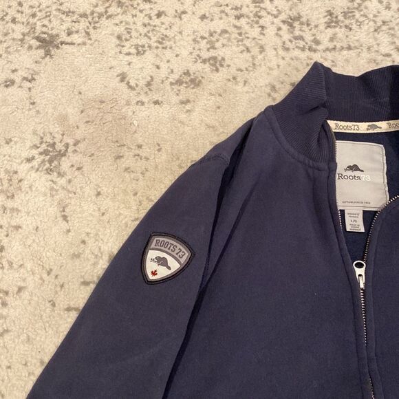 roots 73 womens zip up fleece lined sweatshirt track jacket size L in EUC - Picture 5 of 8